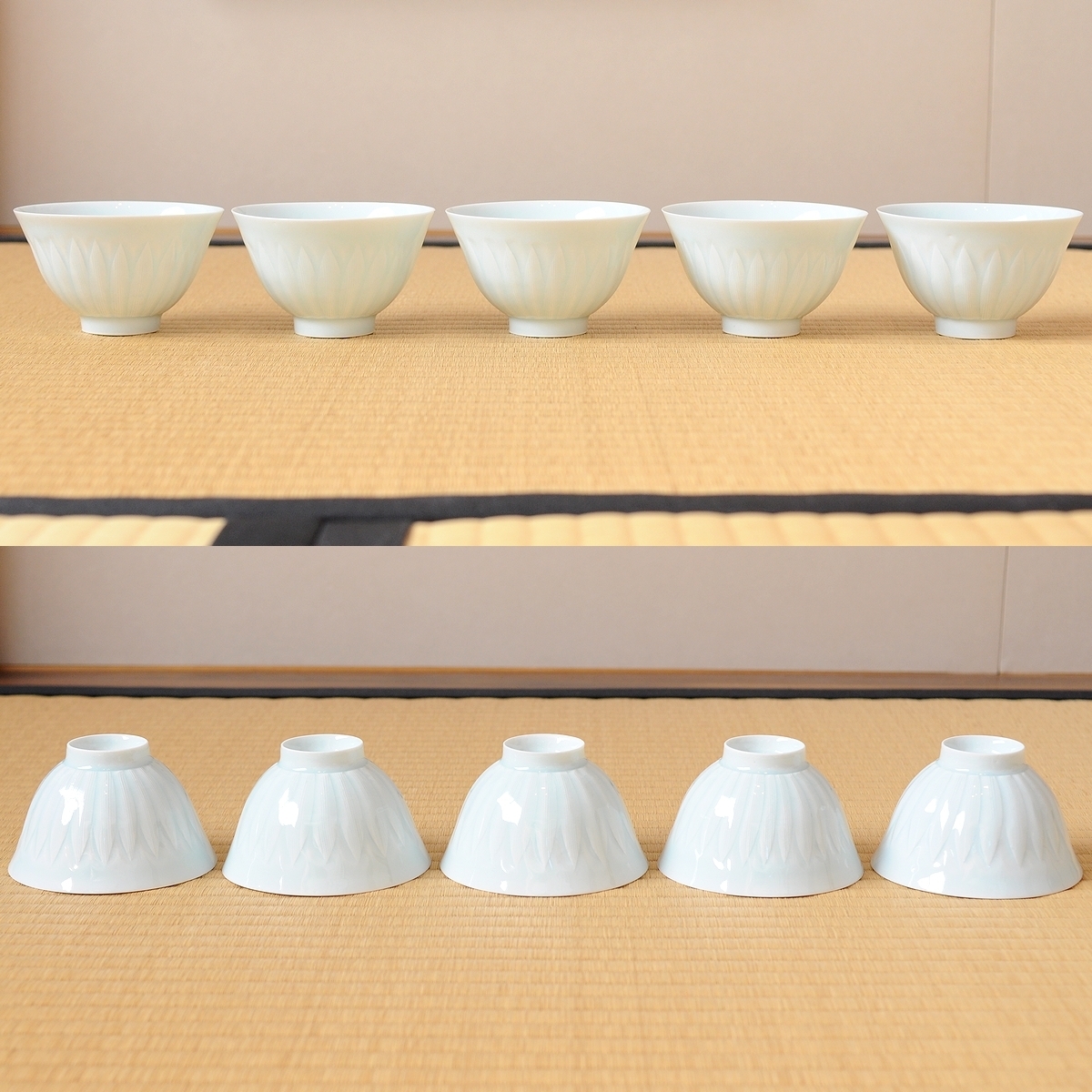 人間国宝 塚本快示 本人作 青白磁 汲出碗 五客 希少作品 快山窯｜Yahoo