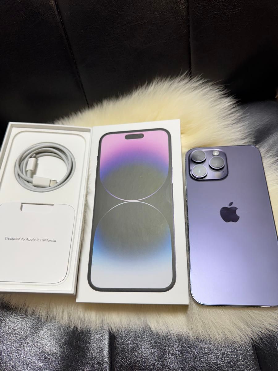 iphone 14 PRO MAX ディープパープル 128GB SIMフリー バッテリー100