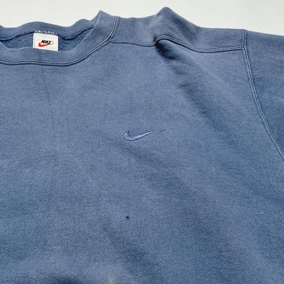 90's NIKE ナイキ 白タグ 銀タグ スウェット トレーナー XL ブルー