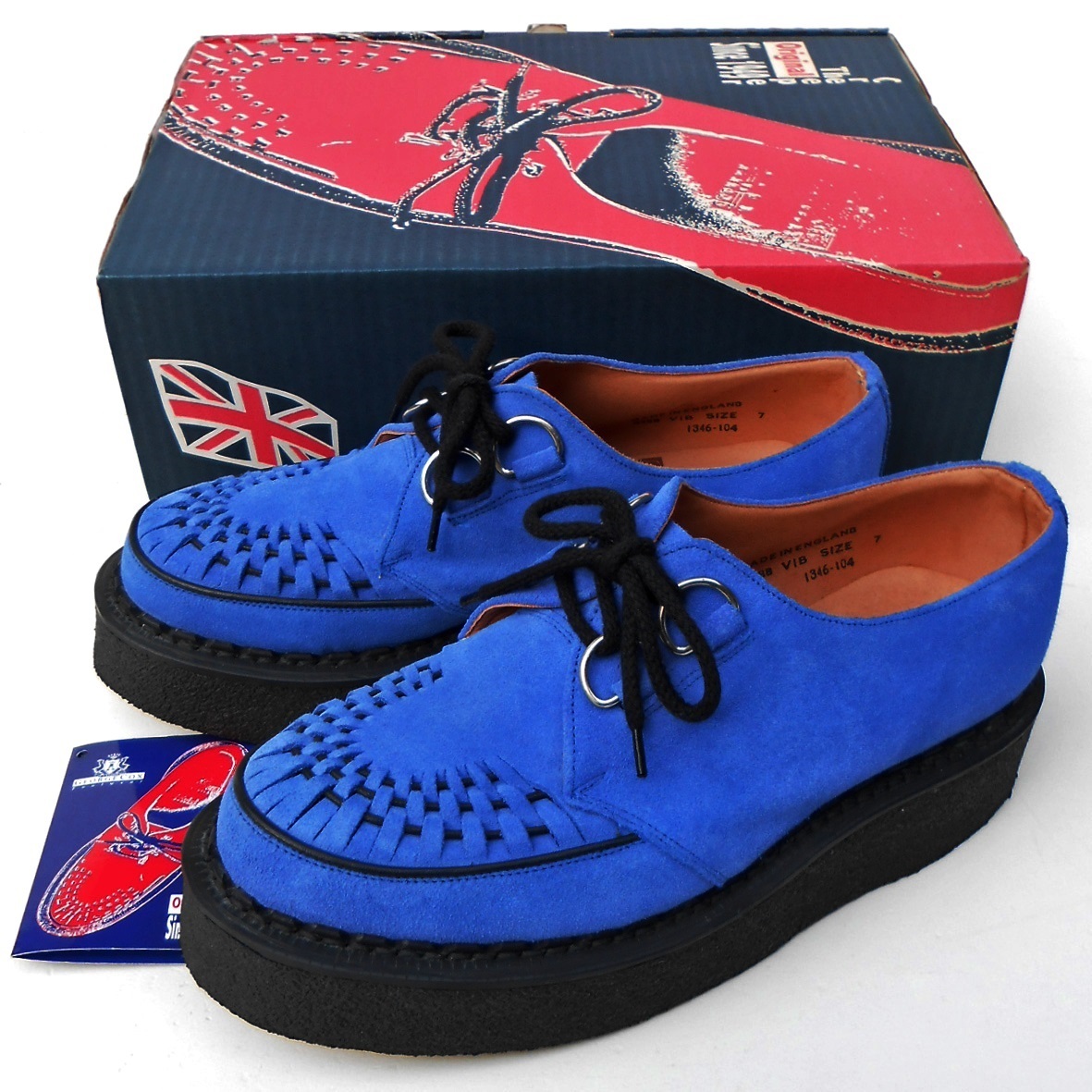 美品 正規 GEORGE COX 3588 VI GIBSON ロイヤルブルースエード UK7