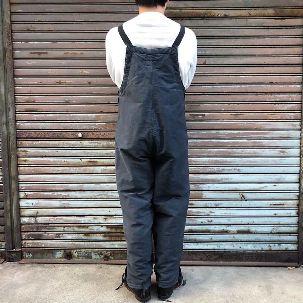 美品 40s 米軍 実物 デッキパンツ フック型 USN オーバーオール