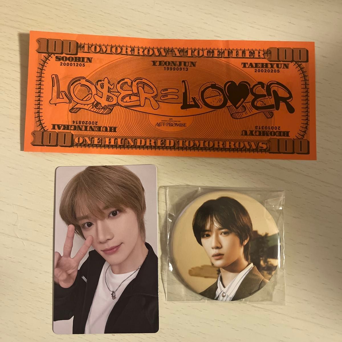 TXT ボムギュ FC特典トレカ 缶バッチ ルザラバ札｜Yahoo!フリマ（旧