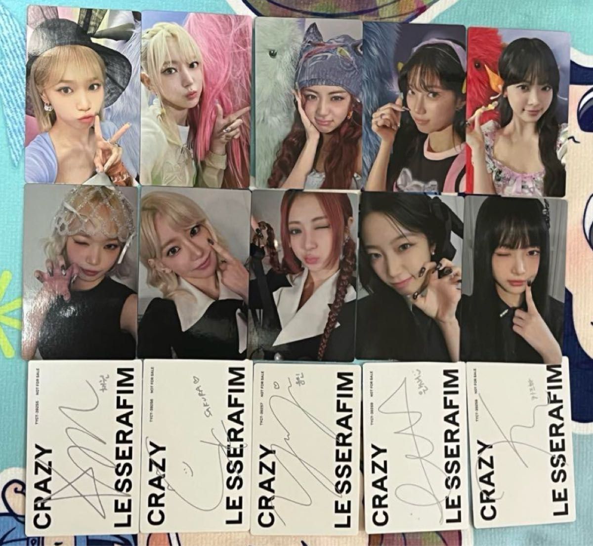 lesserafim crazy jp ソロジャケット トレカ メッセージカード 15枚SET