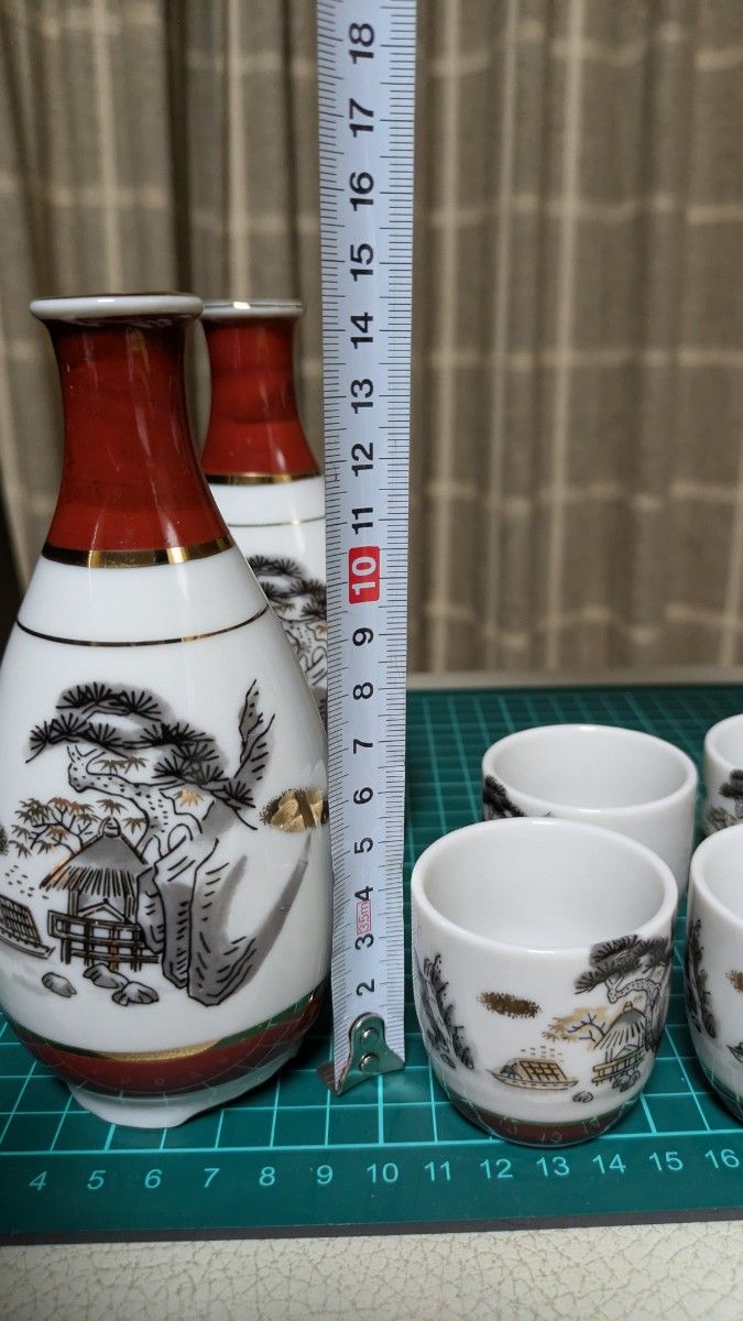 九谷焼 酒器 お猪口 徳利 ぐい呑み 昭和レトロ 酒器揃 酒器セット