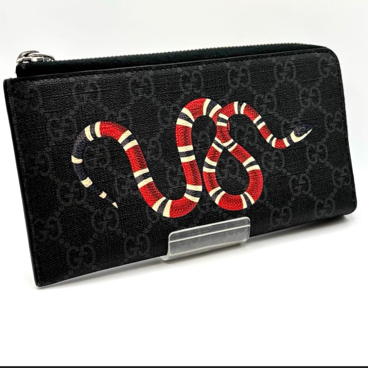 極美品 GUCCI グッチ 長財布 ラウンドファスナー GGスプリーム キング