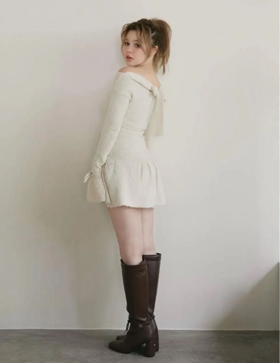 ANDMARY Sailor knit mini dress ivory アンドマリー｜Yahoo!フリマ