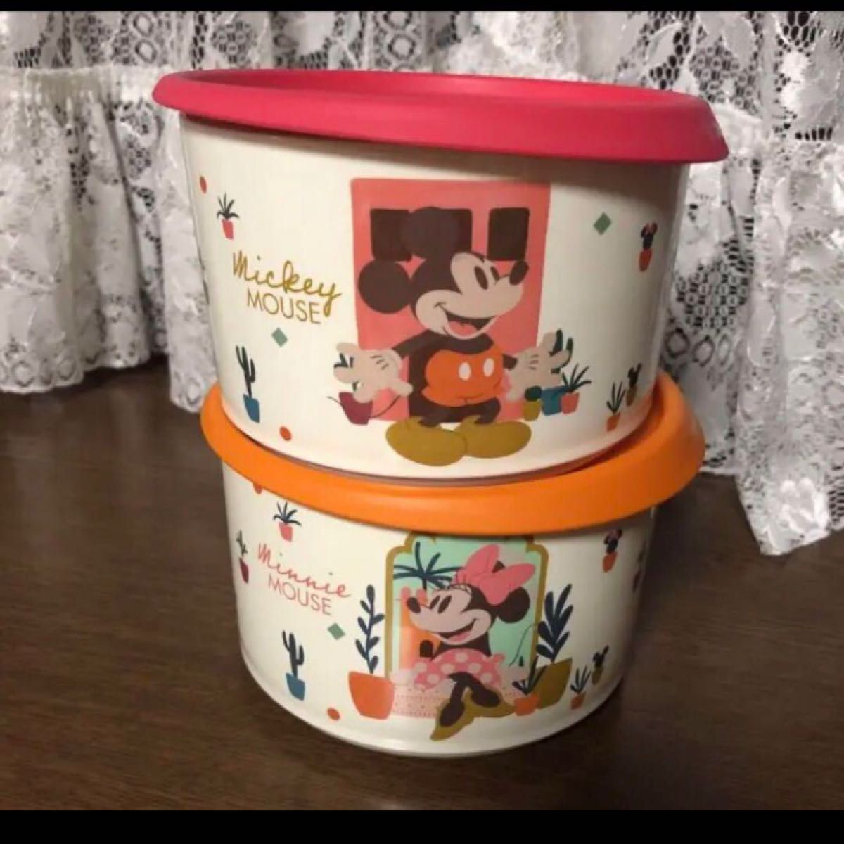 タッパーウェア ブロッサムトッパーズキャニスター5(2)ミッキー&ミニー