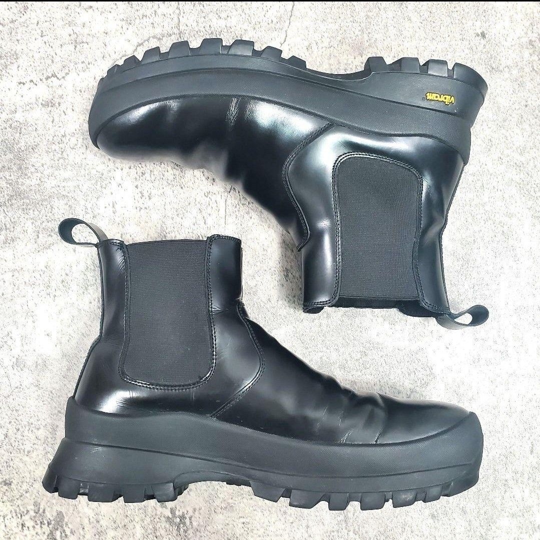 ZARA ザラ VIBRAM ビブラムソール レザーチェルシーアンクルブーツ 43