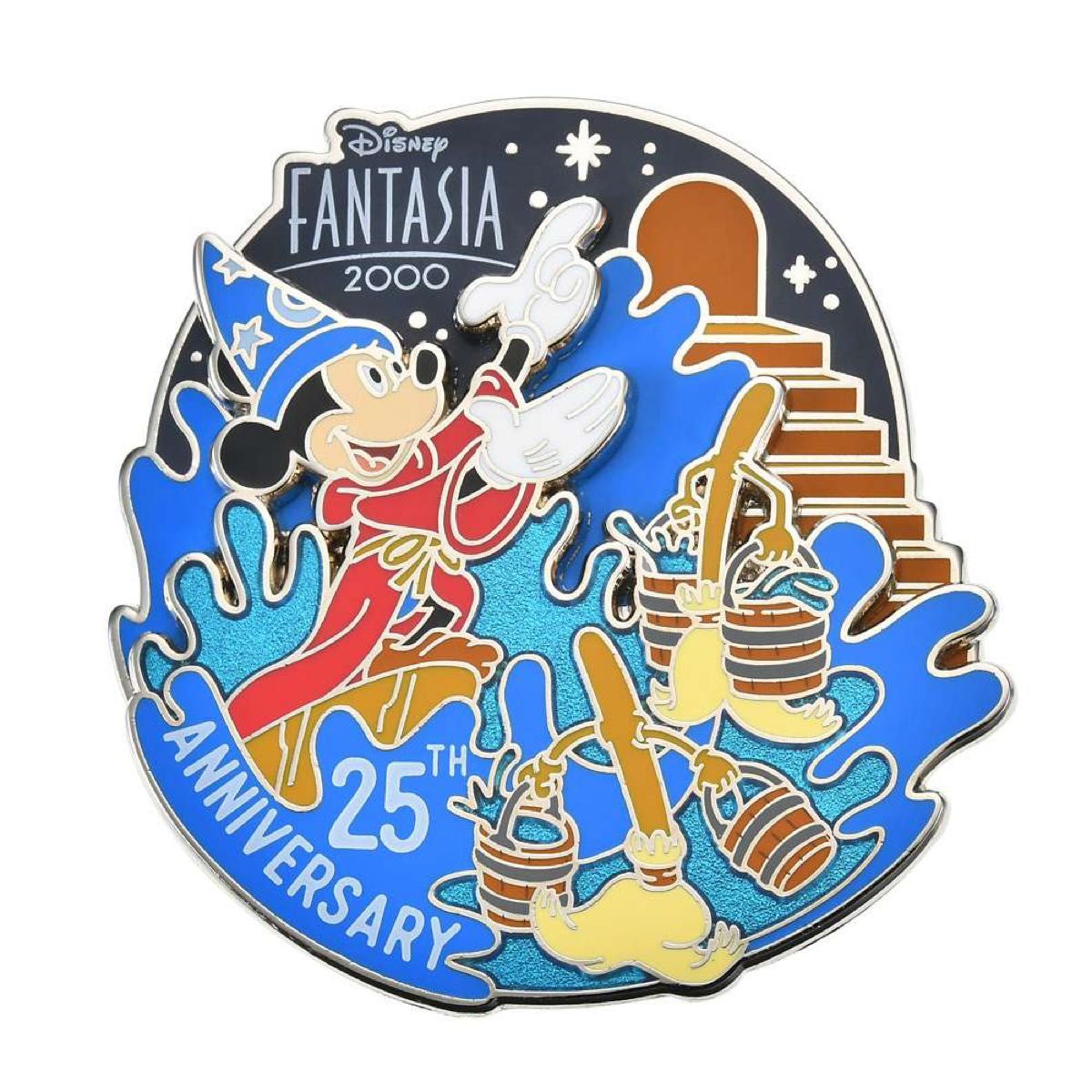 ディズニー ファンタジア ミッキー & ホウキ ピンバッジ Walt Disney