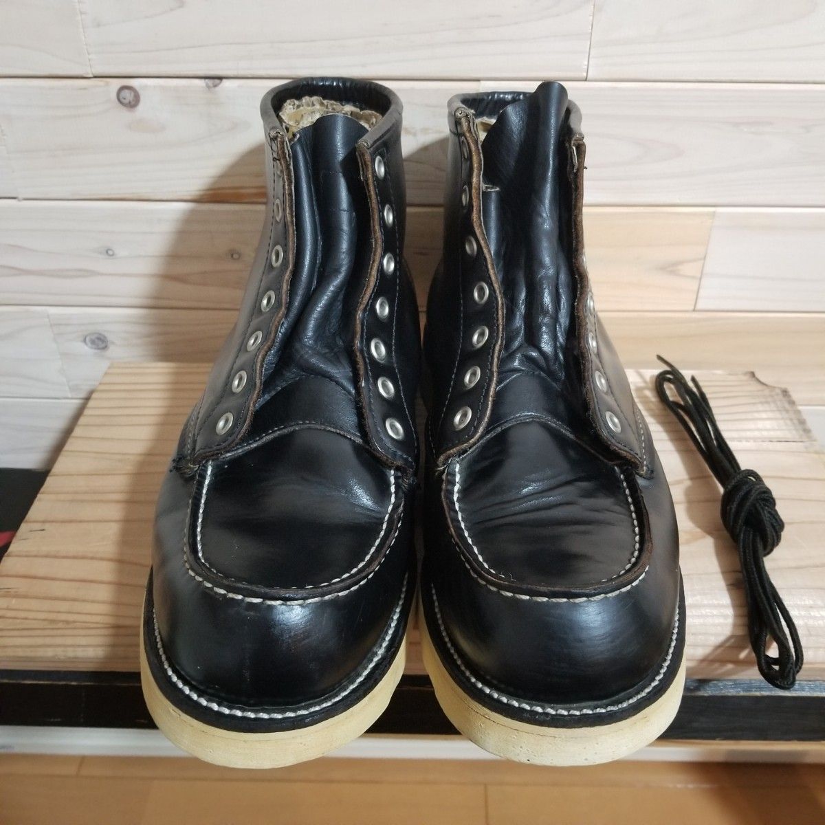 デッド 廃盤 90s 茶芯 羽タグ レッドウィング REDWING 8130 黒 29 0