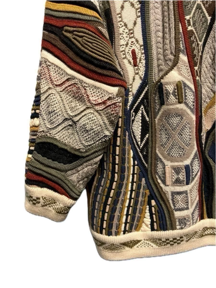 超美品 AKLANDA オーストラリア製 アボリジニ 3Dニット 立体編み COOGI