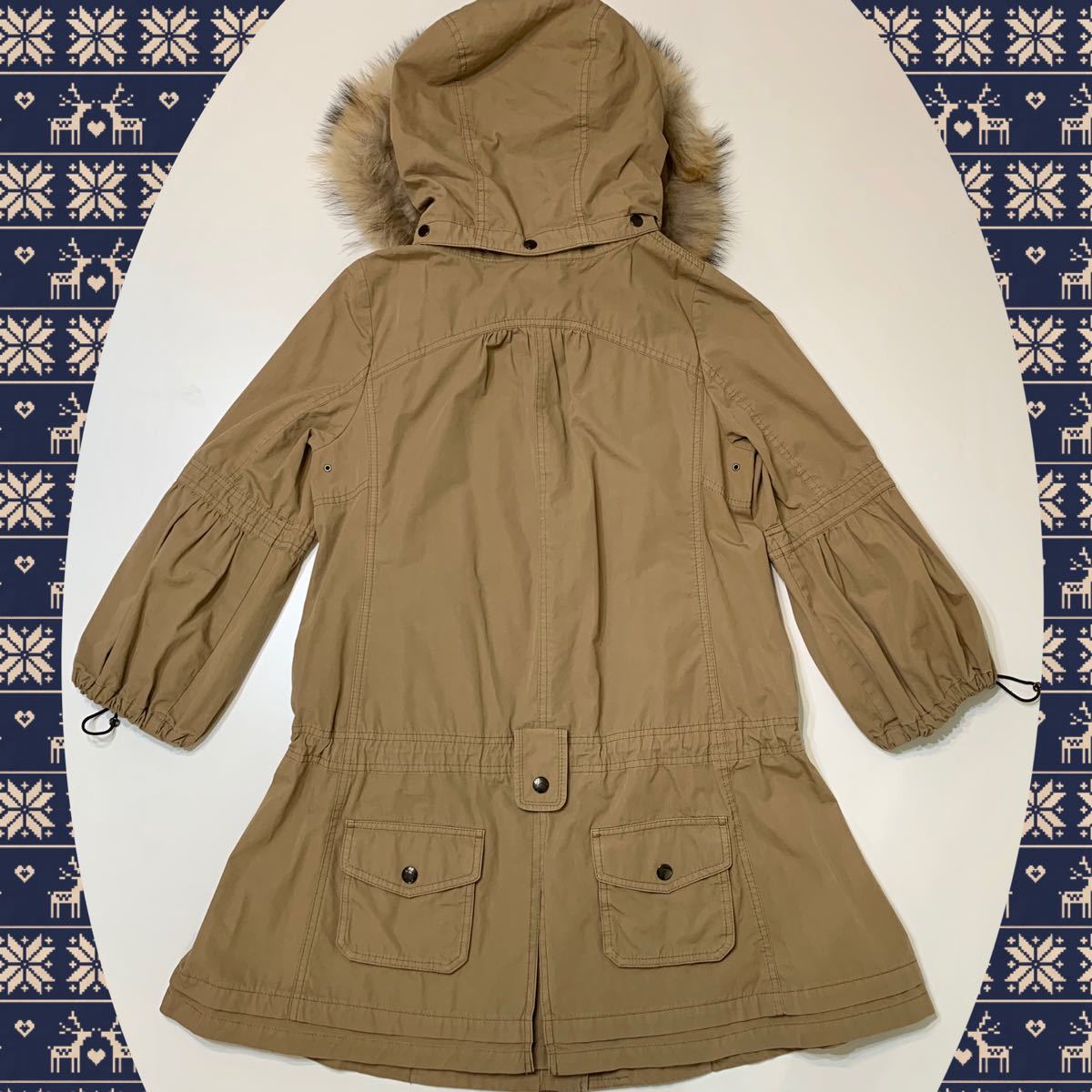 美品 バーバリー ブルーレーベル モッズ コート キャメル サイズ38