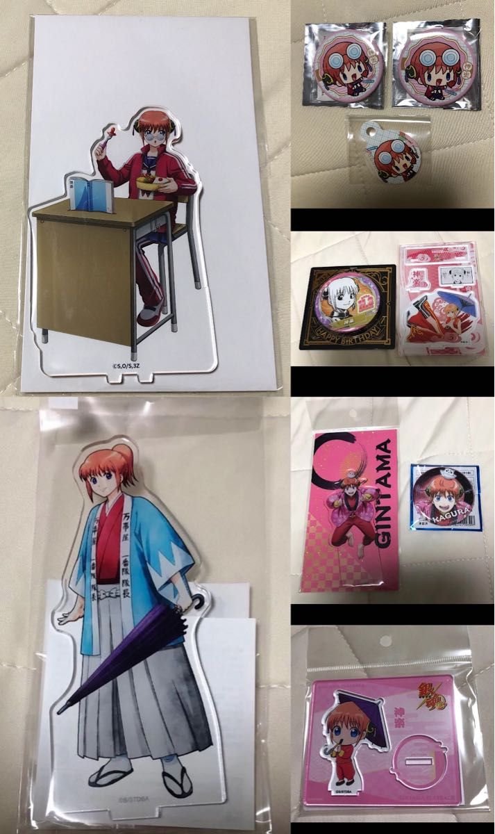 銀魂 アクリルスタンド 缶バッジ 神楽 PLAYBACK 忘年会 魂入れ替わり