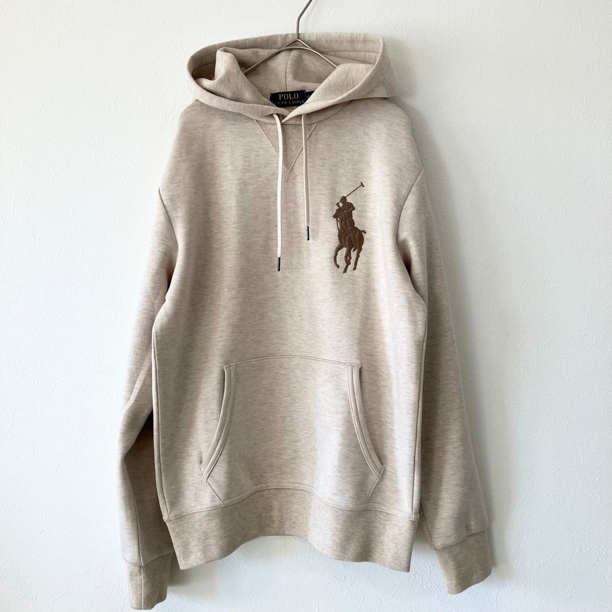 レア ポロラルフローレン ビッグポニー スウェット パーカー ベージュ