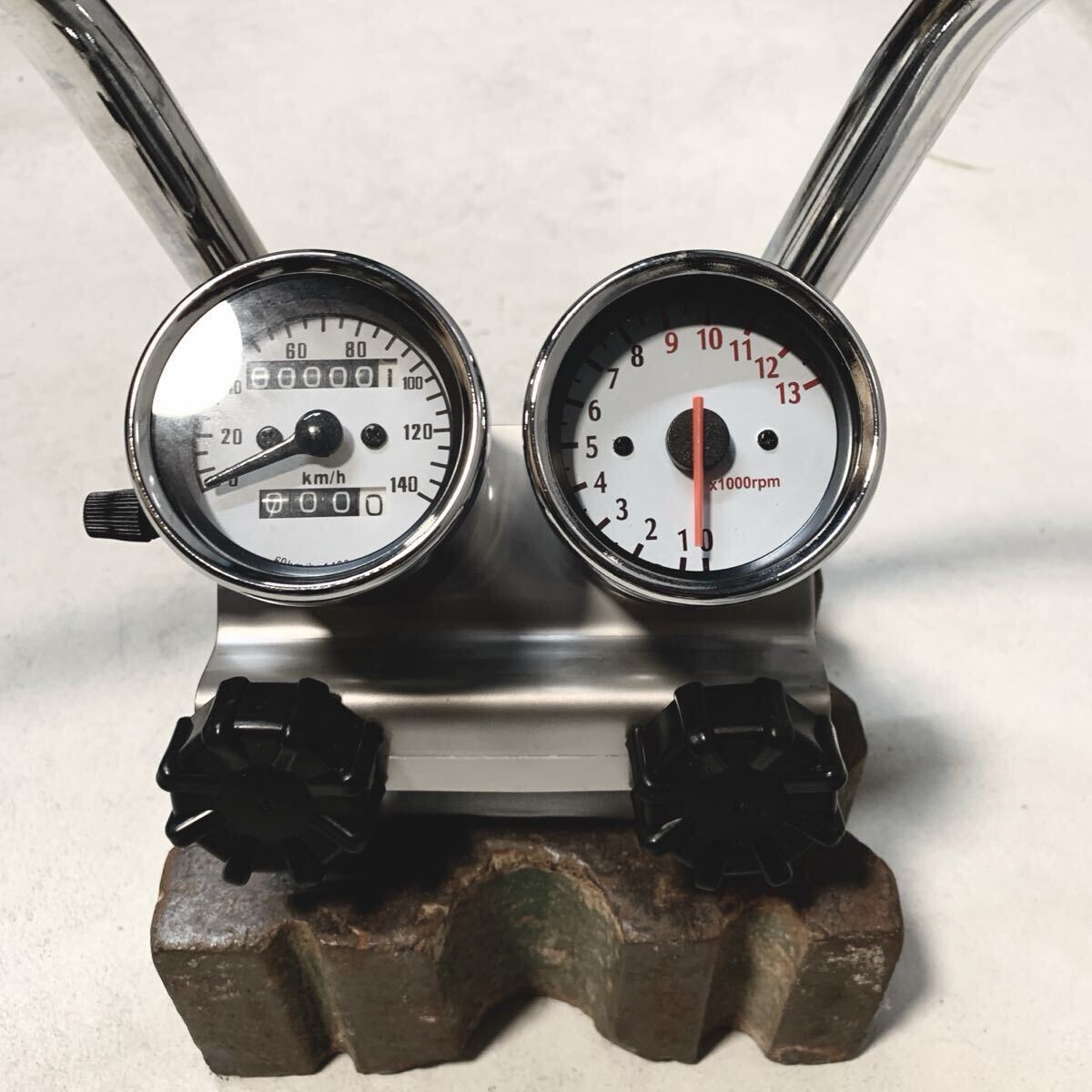 ステンレス製 シャリィ ダックス モンキー メーターステー 3クルクル