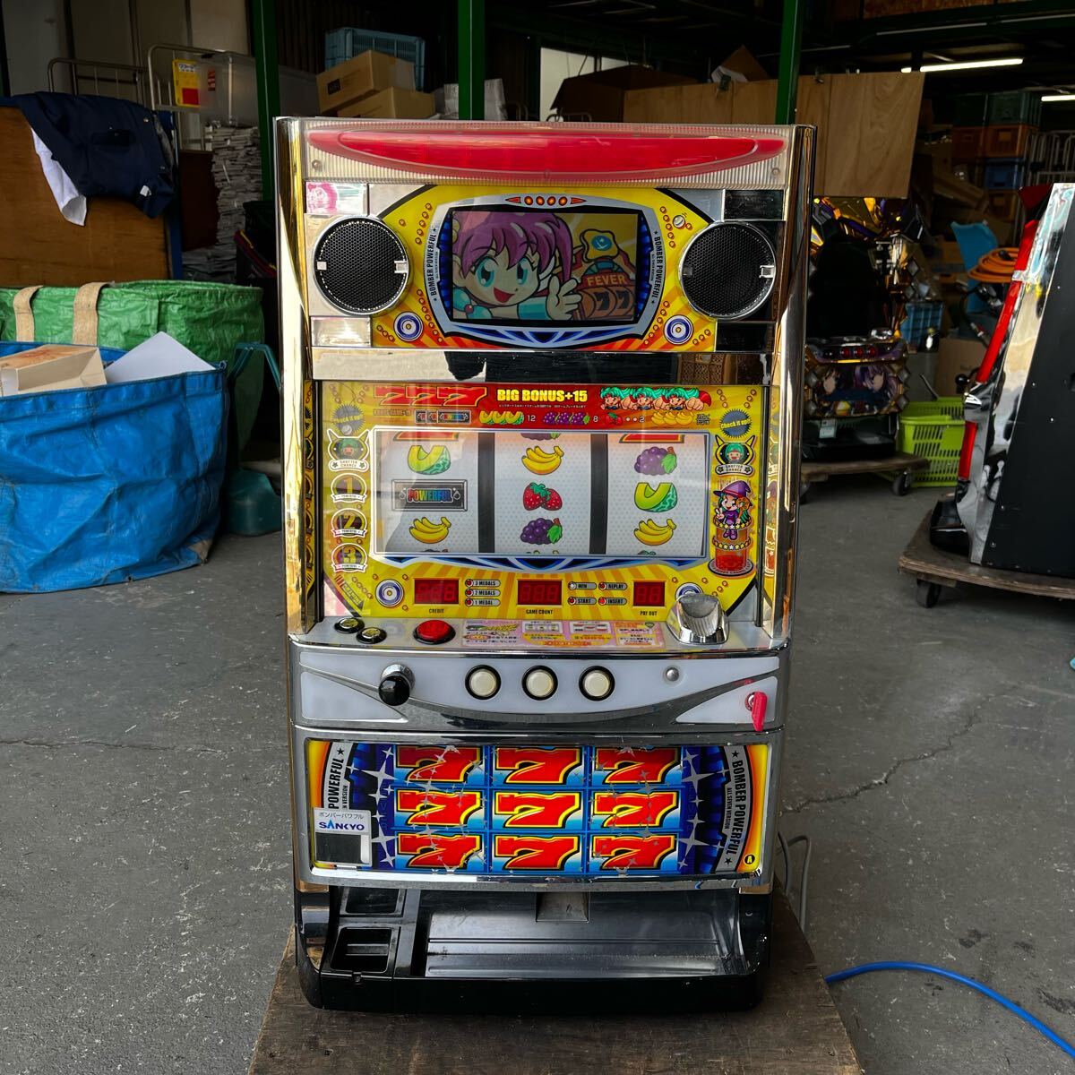 Yahoo!オークション - パチスロ スロット 実機 ボンバー パワフル 4号