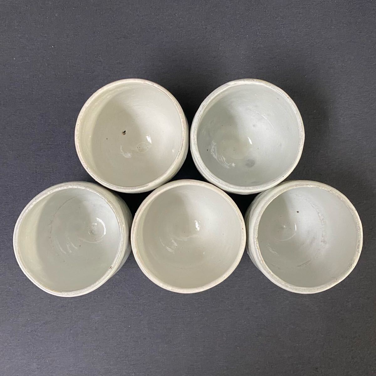 Yahoo!オークション - 未使用保管品 粉吹風 湯呑 5客 虎渓山 水月窯 人