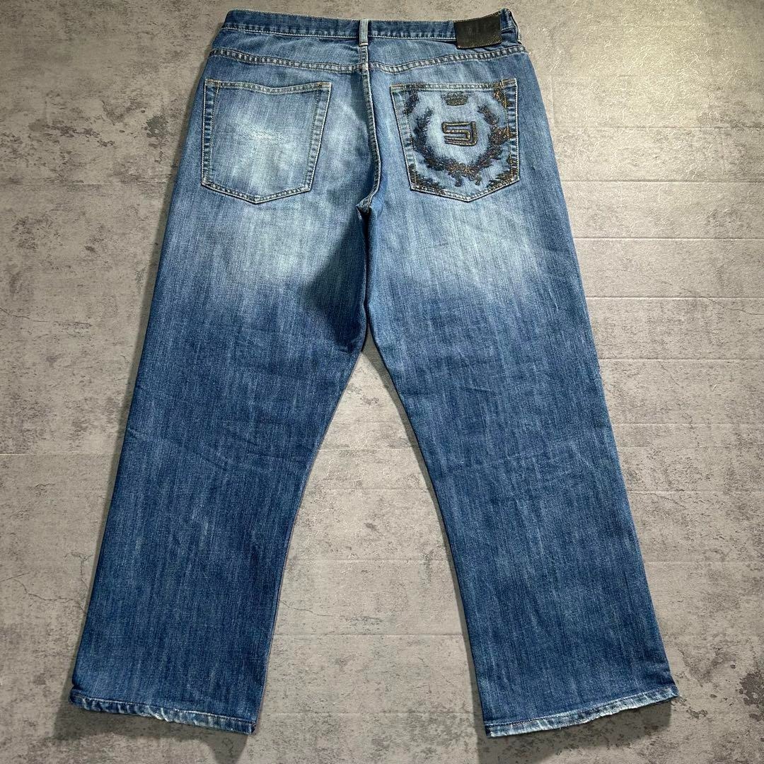 SEANJOHN ショーンジョン 刺繍デニムパンツ バギーパンツ ジーンズ