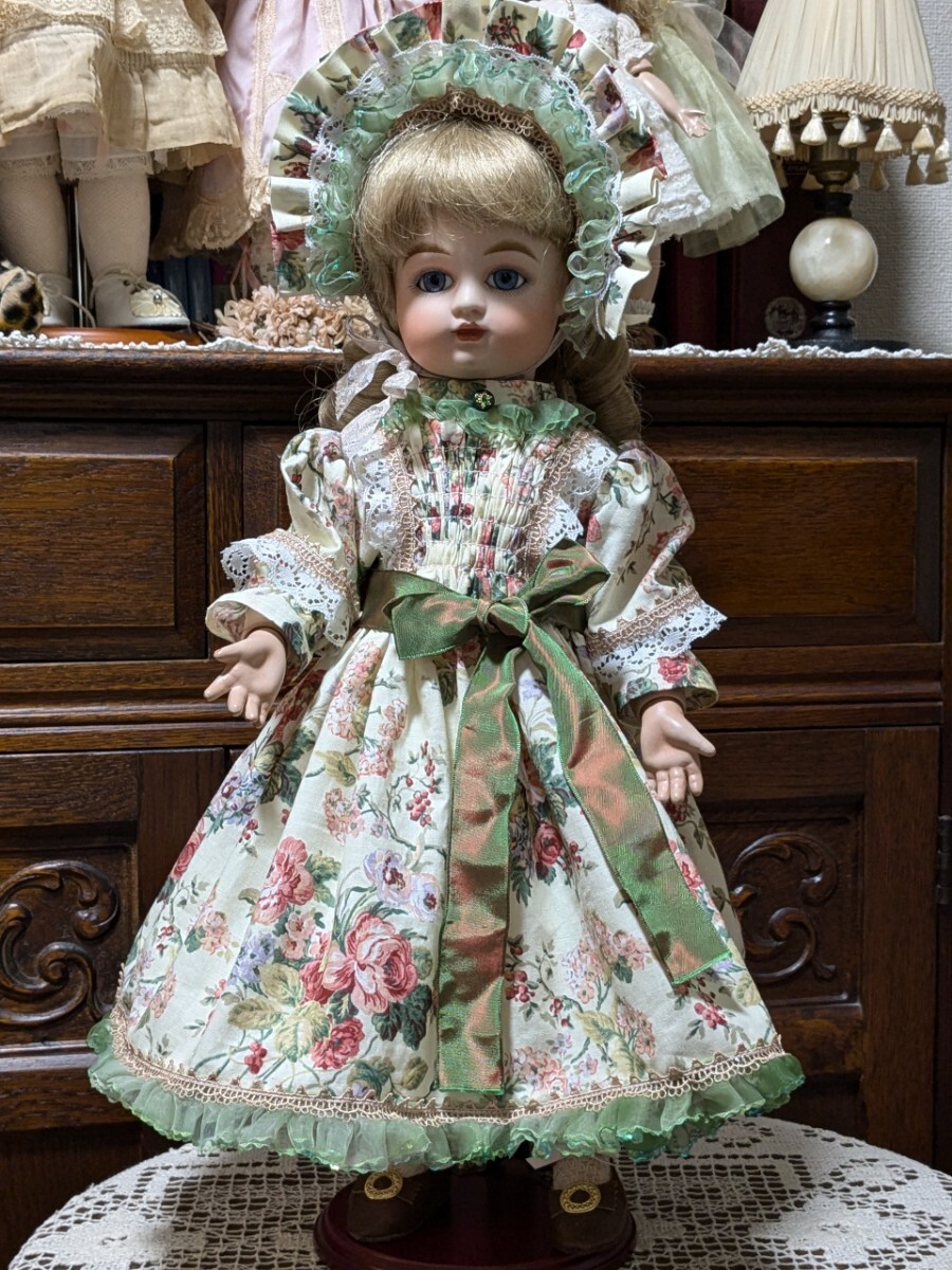Yahoo!オークション - ビスクドール用ドレス＆ボネ ビスクドール ドレ