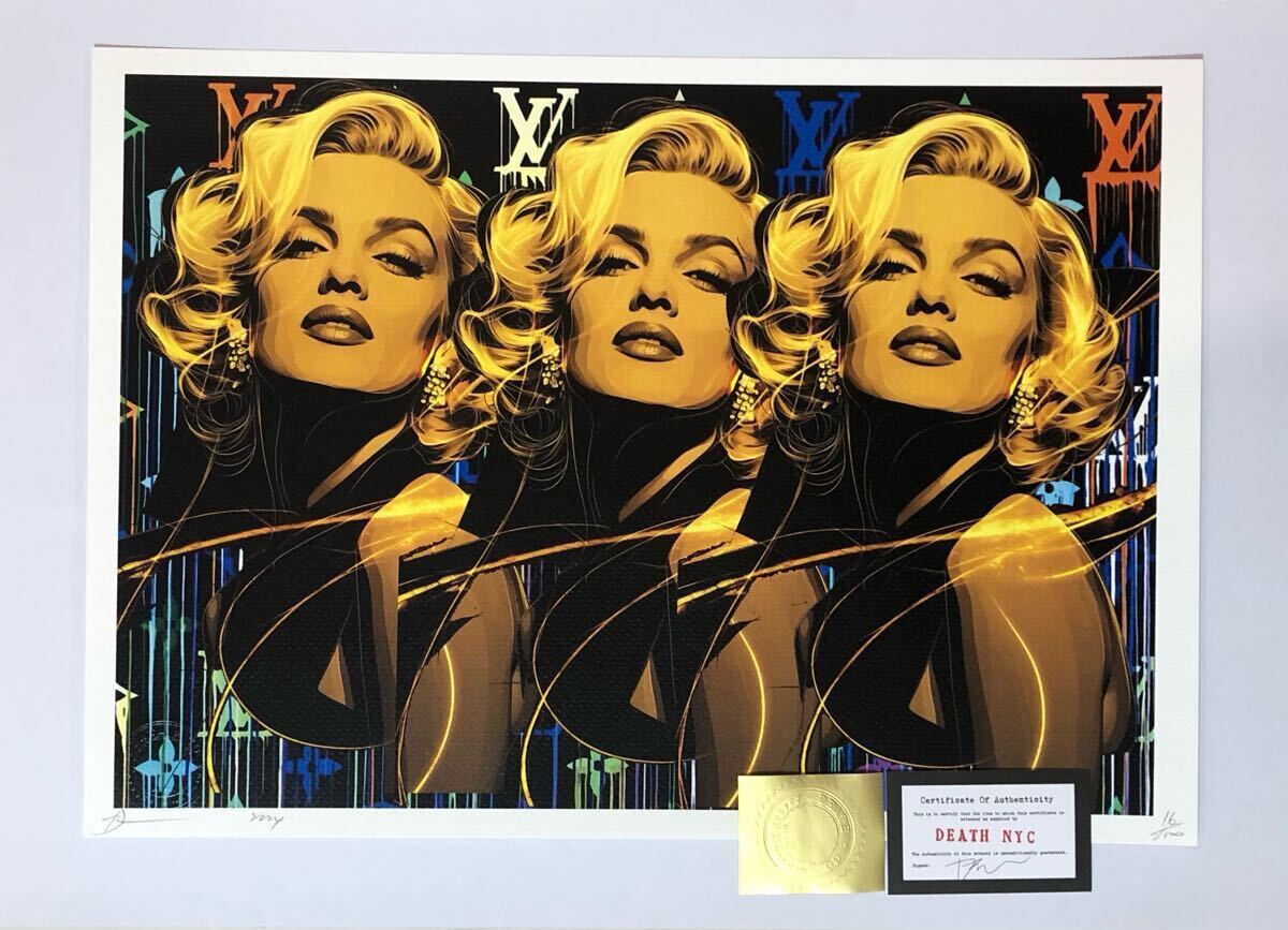 DEATH NYC作品 モンローとスヌピーアートポスター ポップアート
