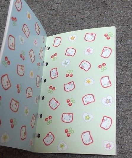 キティ シール帳 手帳 6穴 さくらんぼ 平成レトロ レトロ 平成女児