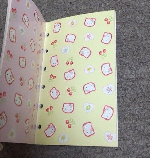キティ シール帳 手帳 6穴 さくらんぼ 平成レトロ レトロ 平成女児