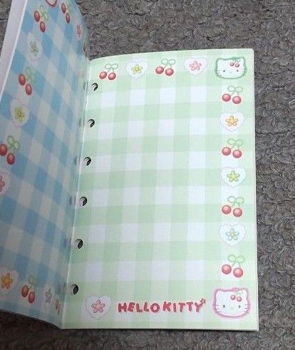 キティ シール帳 手帳 6穴 さくらんぼ 平成レトロ レトロ 平成女児