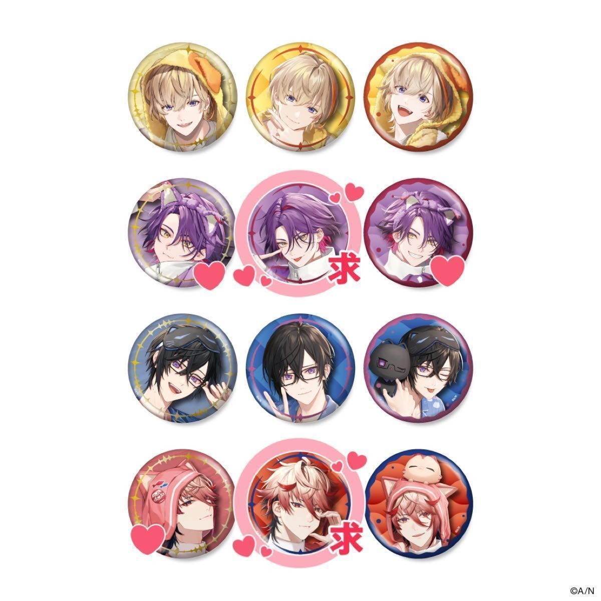 VOLTACTION Pajama Party 】ランダム箔押し缶バッジ 四季凪アキラ