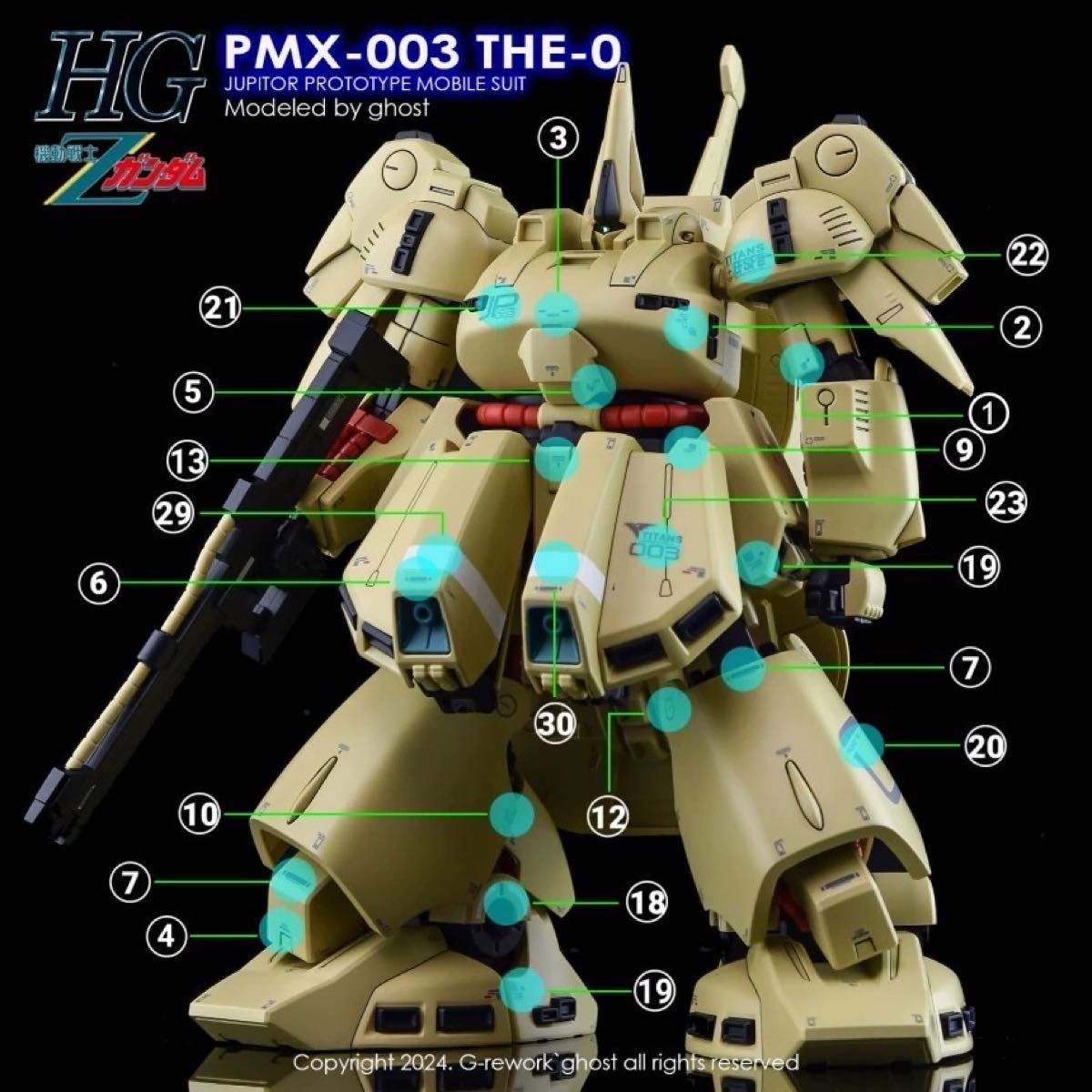 HGUC 1/144 PMX-003 THE-O ジ・オ専用水転写式デカール｜Yahoo!フリマ