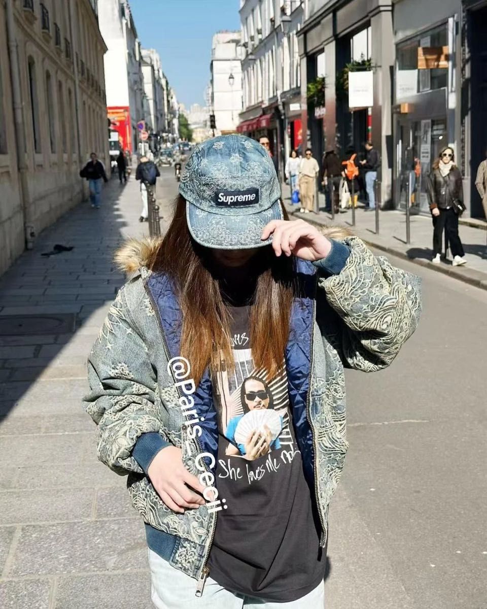 Supreme Bandana Jacquard Denim Camp Cap シュプリーム バンダナ