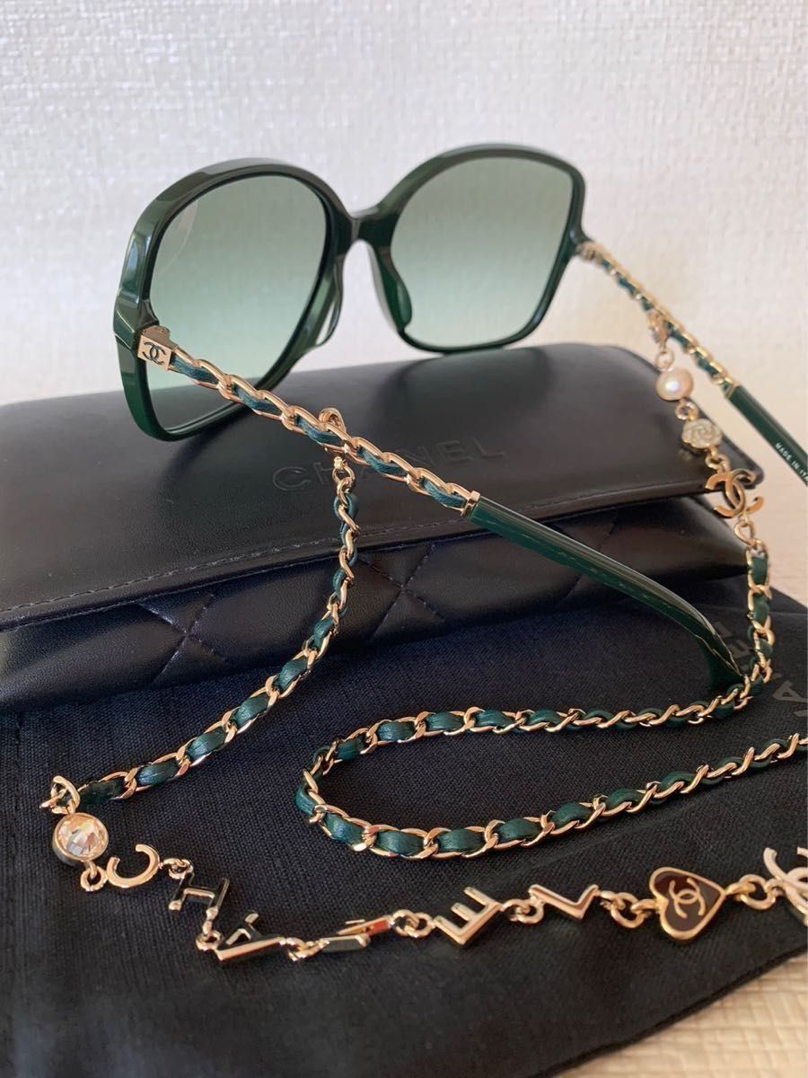 CHANEL シャネル チェーン付きスクエアサングラス｜Yahoo!フリマ（旧