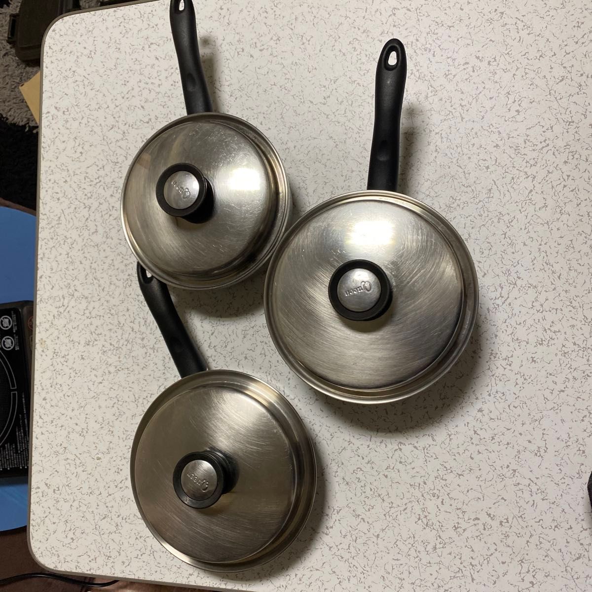 アムウェイステンレススチール 無水片手鍋 IH対応3個セット Amway