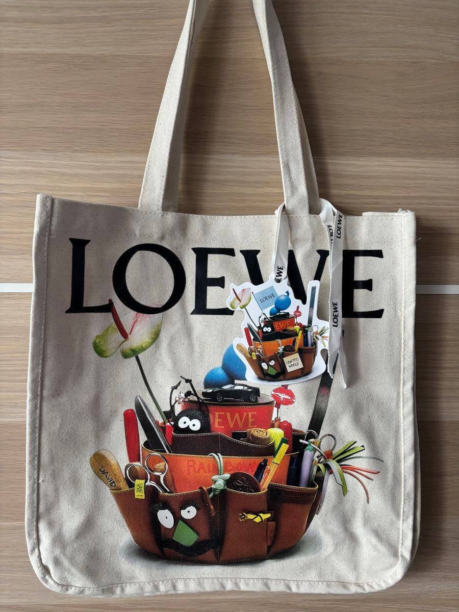 ロエベ LOEWE CRAFTED WORLD展 ノベルティ トートバッグ キャンバス