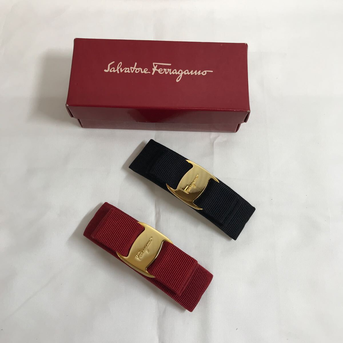 Salvatore Ferragamo フェラガモ バレッタ ヘアアクセサリー ブラック