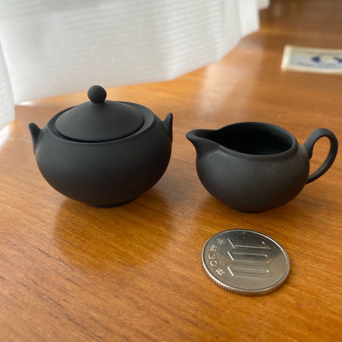 ウェッジウッド ブラックバサルト ミニチュア ティーセット コーヒー