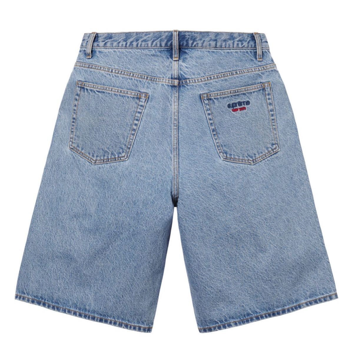 Supreme 2025SS Baggy Denim Short Washed Indigo 38 XXLサイズ