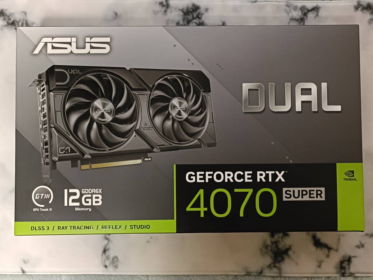 動作確認済み ASUS Dual GeForce RTX 4070 SUPER EVO 12GB GDDR6X