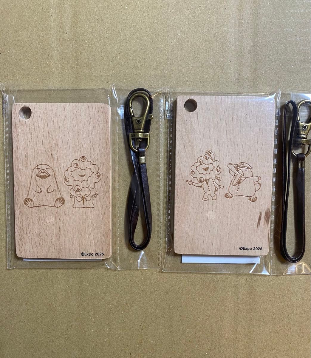 ICOCA 無し】大阪万博 2025 限定 木製パスケース A B セット 万博記念