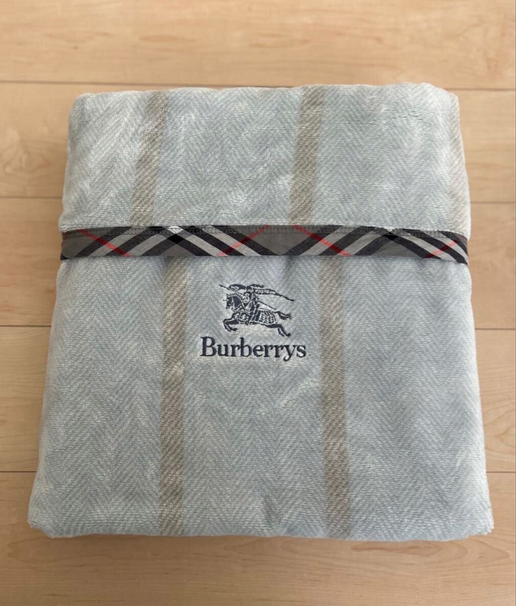 未使用 バーバリー Burberrys 綿毛布 ピュアコットン 西川産業 綿100