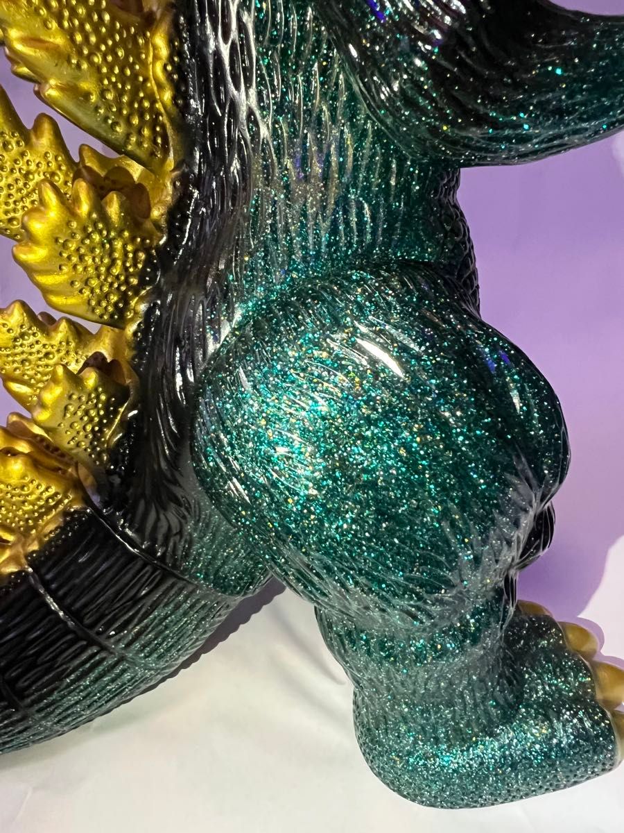 ゴジラ ソフビ マルサン 450 ビオランテ ビオゴジ グリーンラメ成形