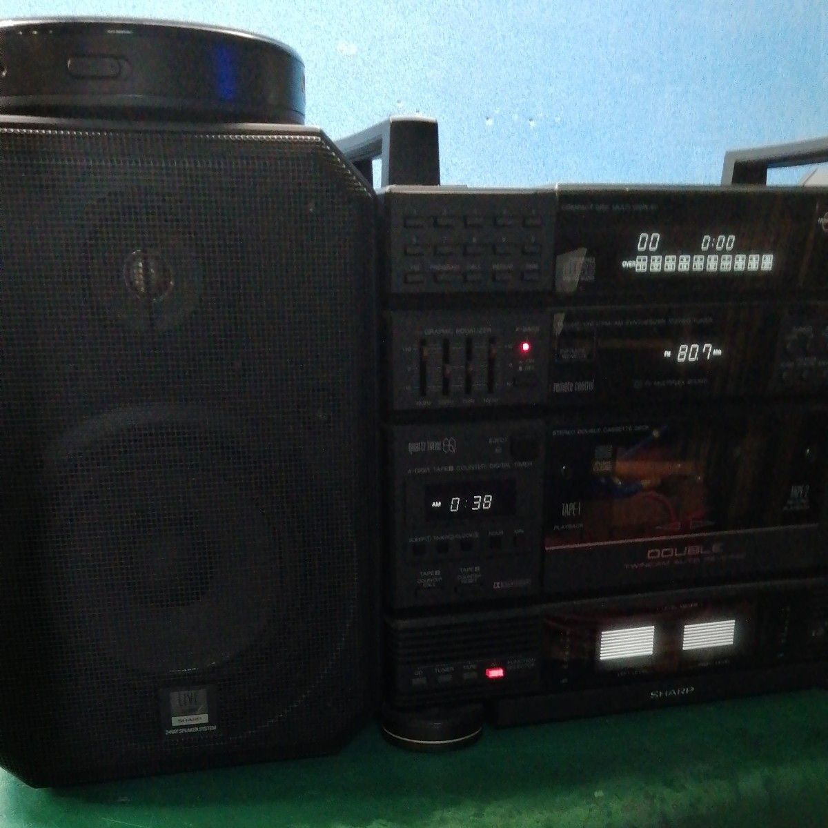 SHARP ライブミニCD CD−X17 キャリングコンポ CD テープ駄目 ジャンク