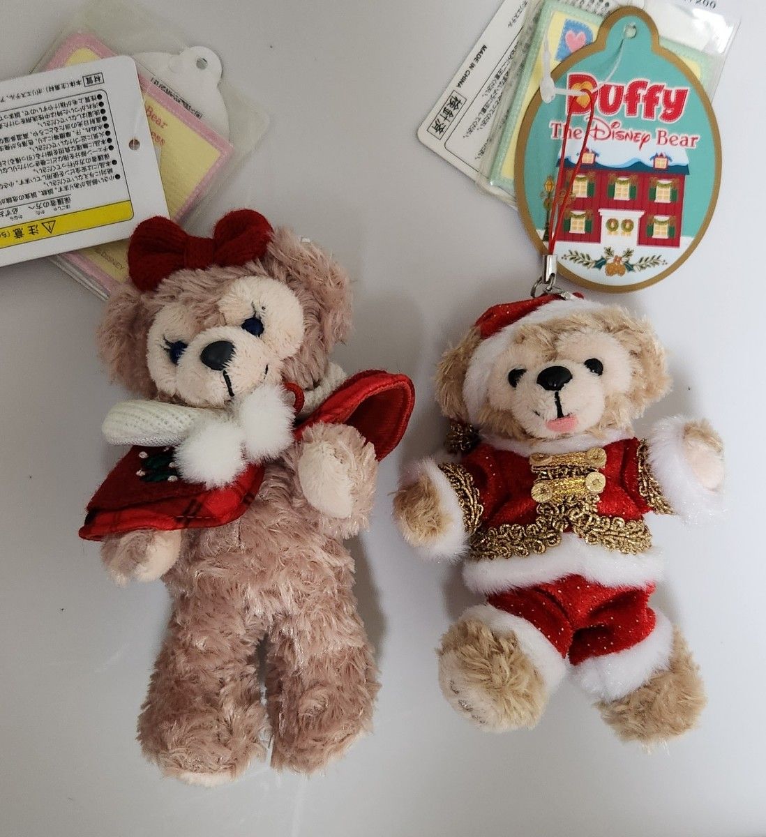 ダッフィー シェリーメイ ぬいぐるみバッジ ストラップ クリスマス
