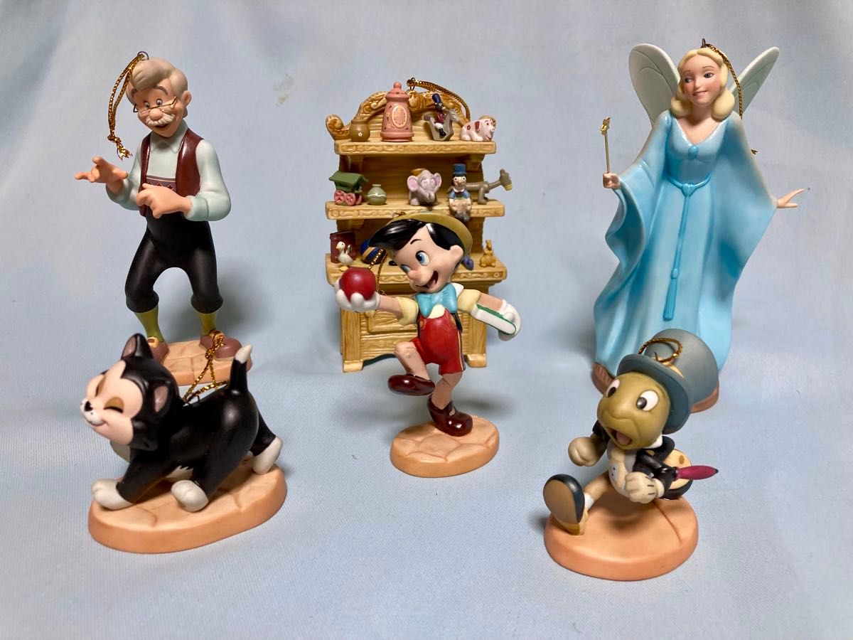 再出品可 WDCC ディズニー ピノキオ オーナメントセット フィギュア