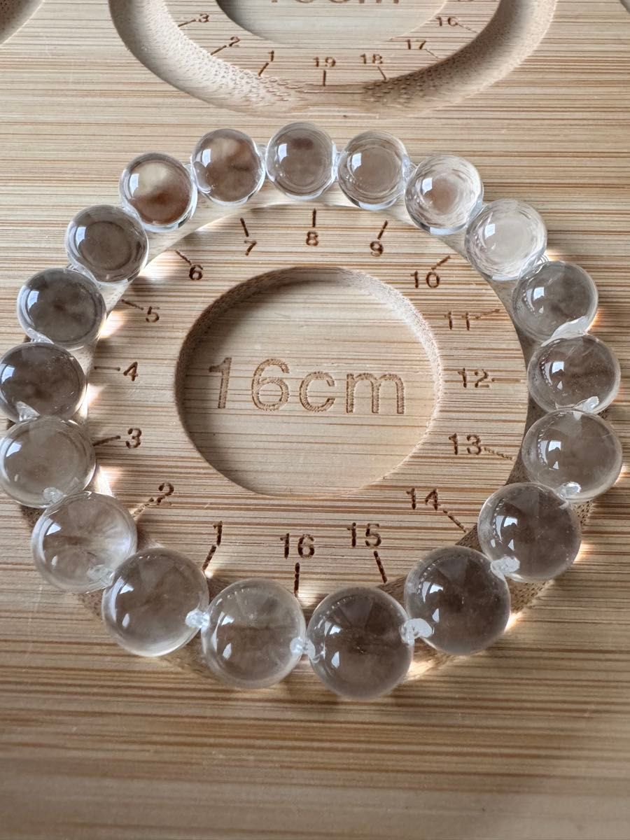 無垢 水晶 ブレスレット 糸が見えない クリスタル 天然石