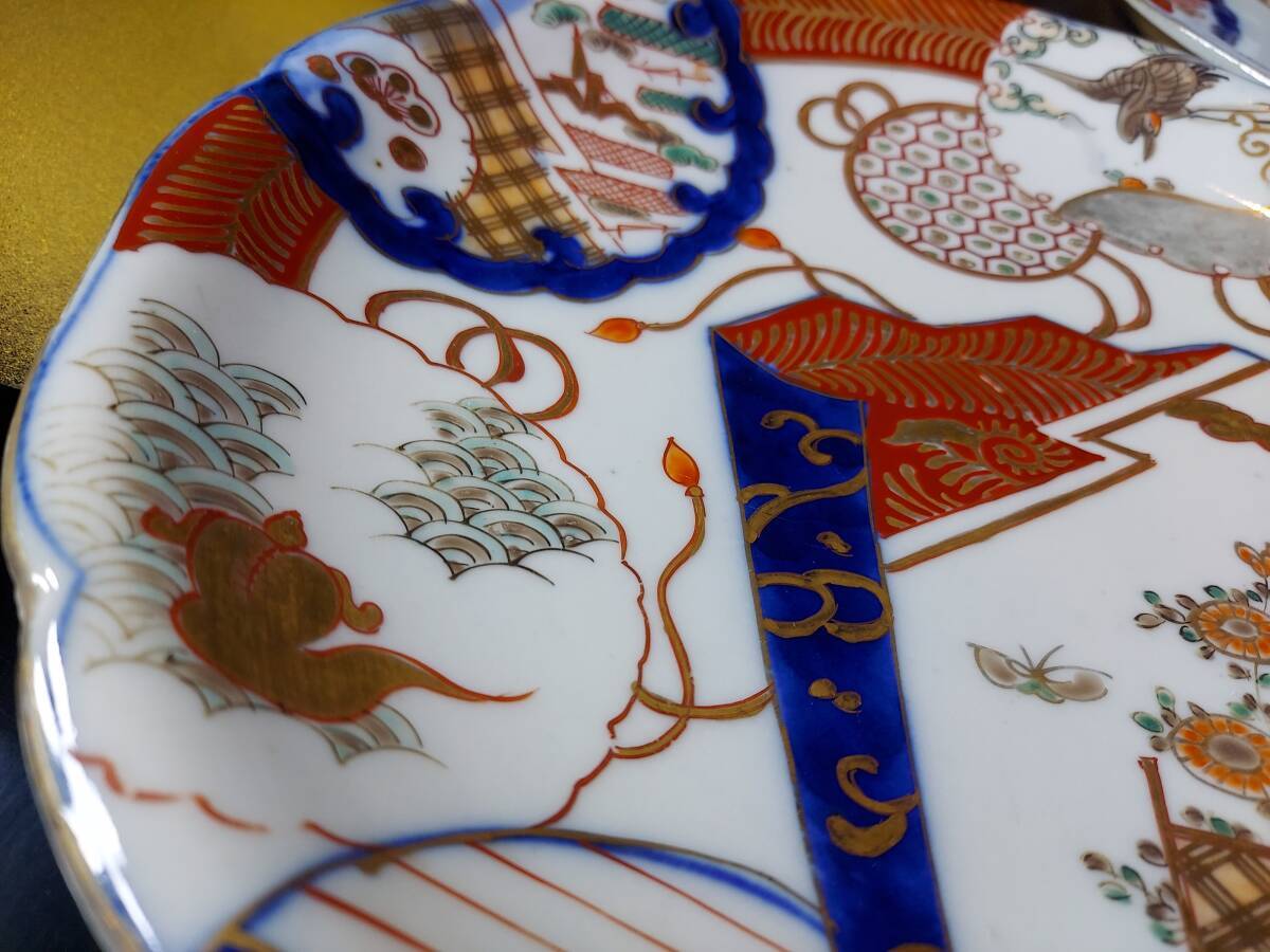 古伊万里 金彩色絵皿 吉祥文 31cm 【公式通販】