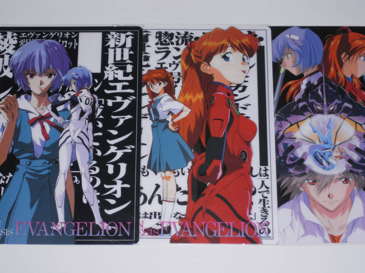 新世紀エヴァンゲリオン 下敷き 3枚セット 綾波レイ アスカ カヲル