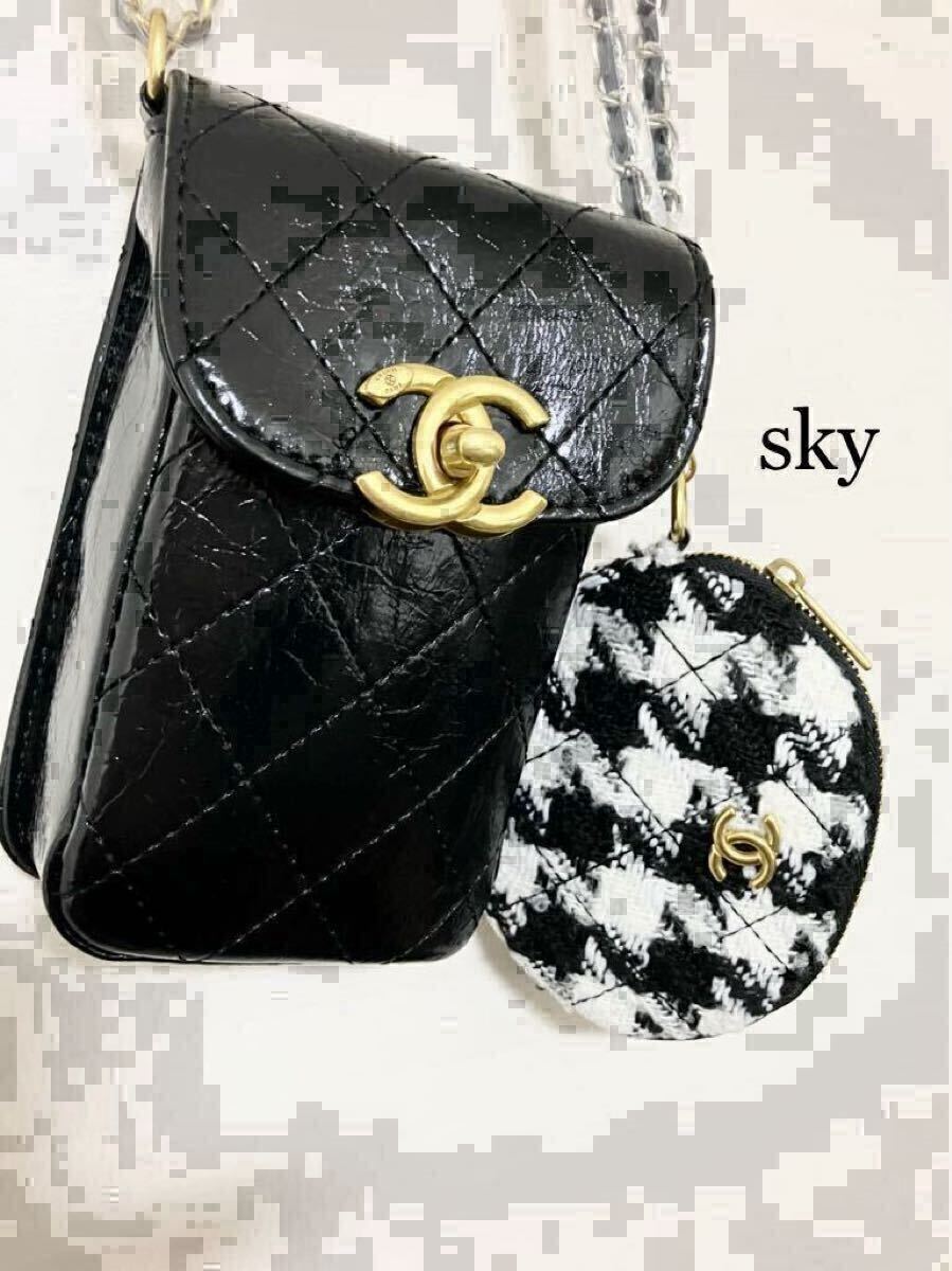 新品 シャネル ノベルティ CHANEL ショルダーバッグ スマホポーチ ミニ