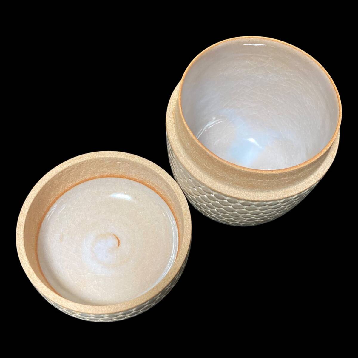 廣澤洋海 萬亀香合 香合 萩焼 茶道具 廣澤洋海 萬亀香合 香合 萩焼