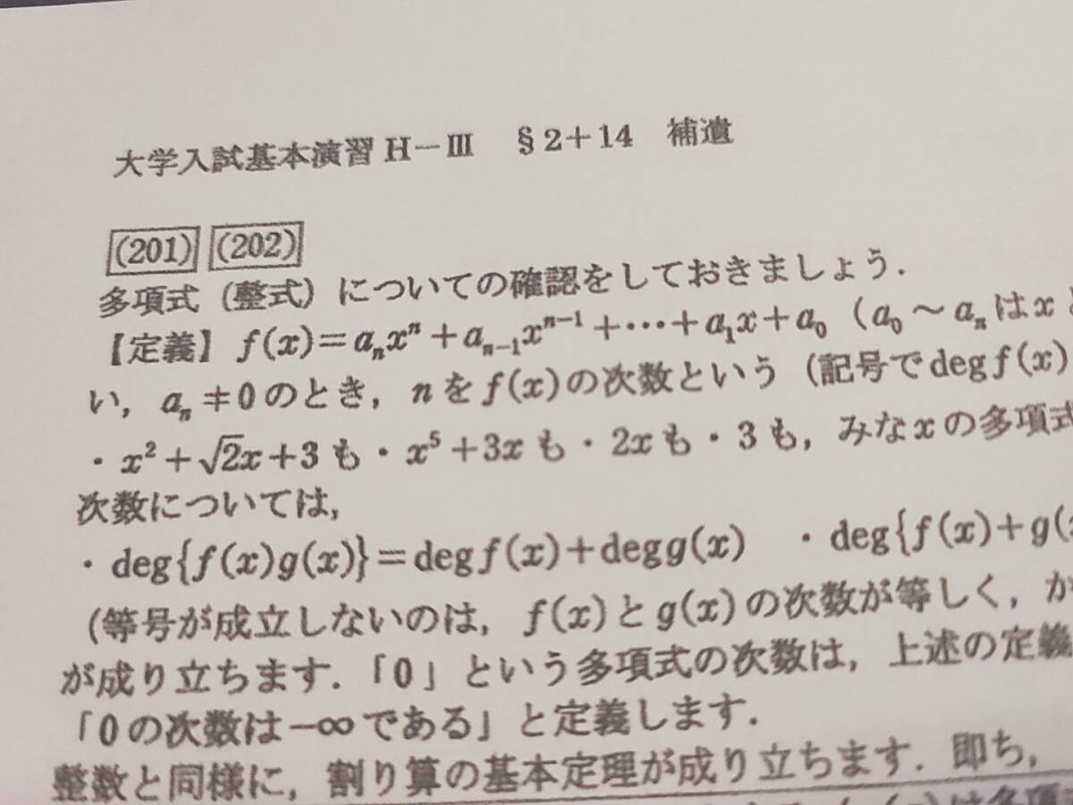 SEG 青木先生 大学入試基本演習Ⅲ Hクラス 補助プリントフルセット