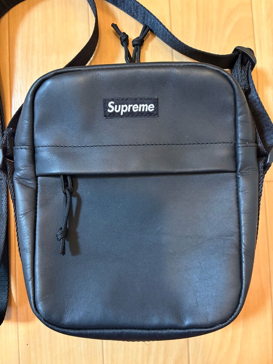 Supreme Leather Shoulder Bag Black 23FW Week10 シュプリーム レザー